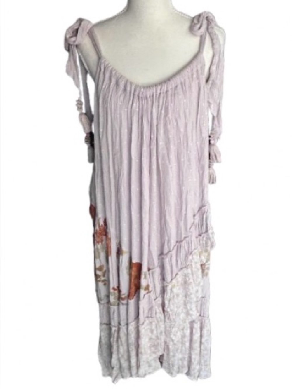 Beautiful Bare It All Free People Dress Floral Boho Designer Midi Peasant Fairy